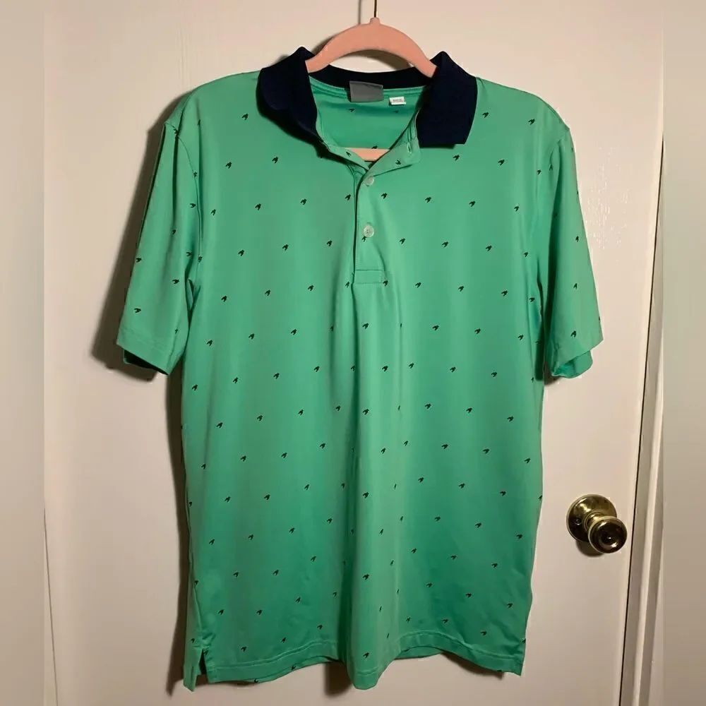 Puma EUC green/black skerries polo golf shirt Size Small